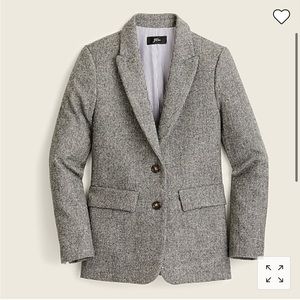 Jcrew grey wool herringbone somerset blazer Sz6